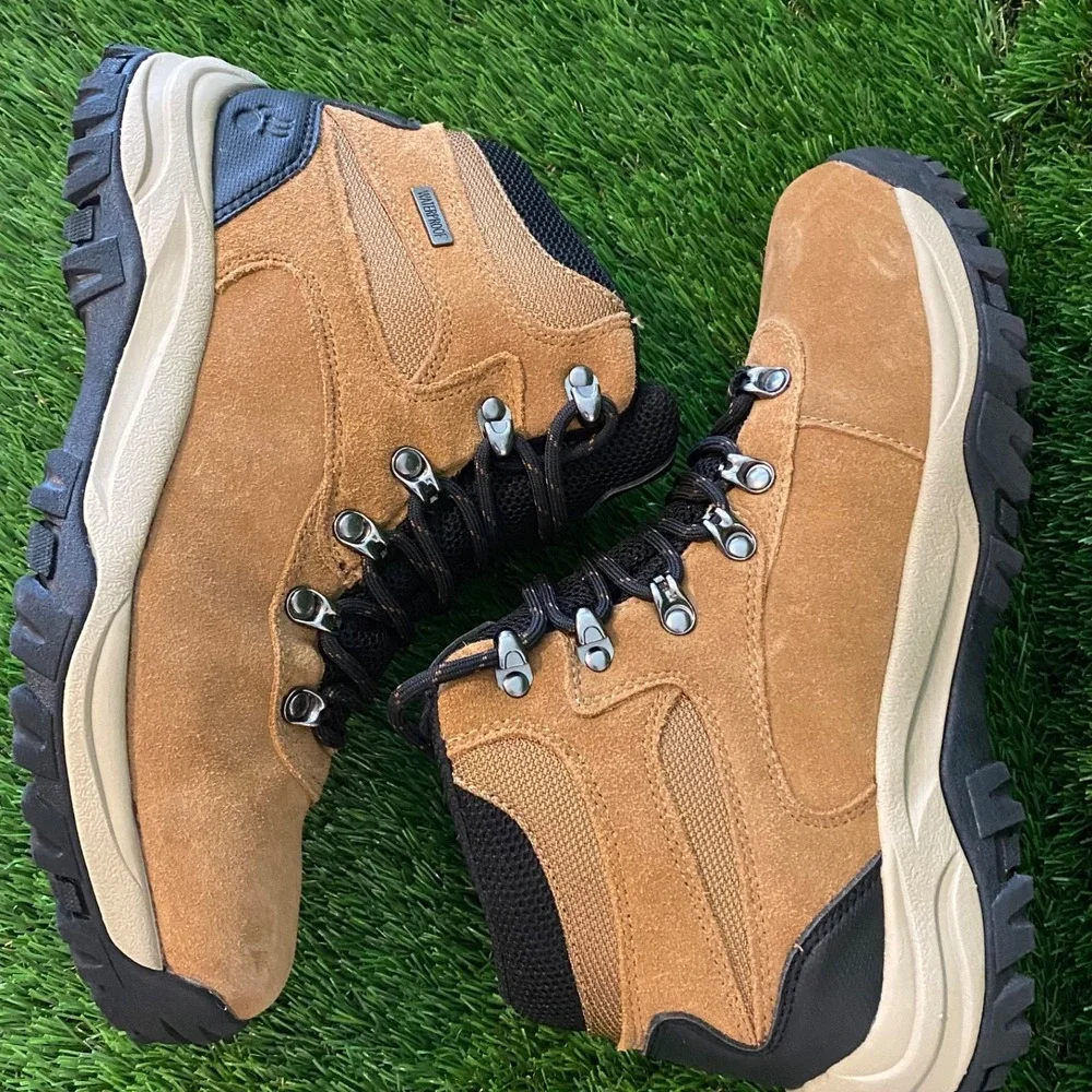 Bearpaw Men's Switchback Mid Waterproof Hiking Boots Brown Size 8‎